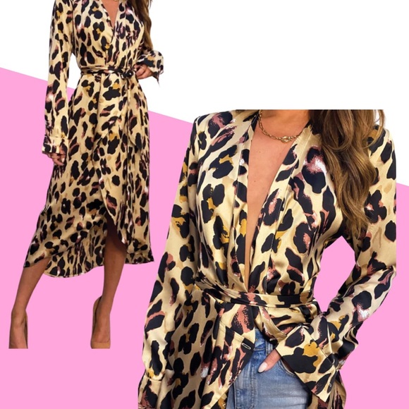 Never fully dressed Leopard Wrap Dress - Picture 1 of 6